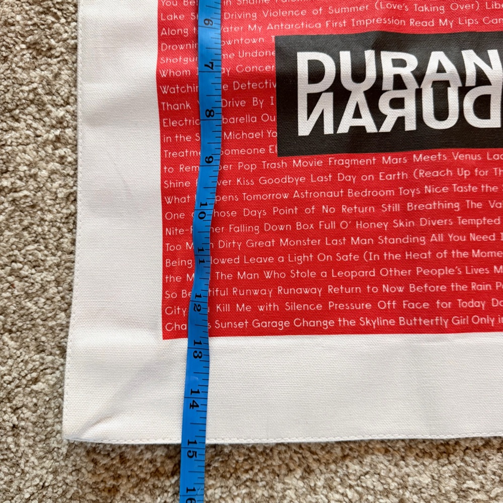 Duran Duran Red and White Tote Bag - Picture 4 of 6